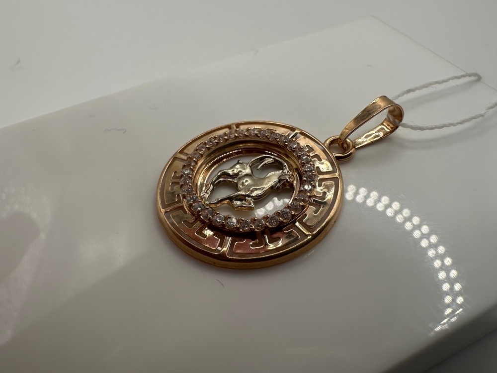 КрСВП/коз/Ф ПОДВЕСКА ЗНАК ЗОДИАКА КОЗЕРОГ (Au 585)