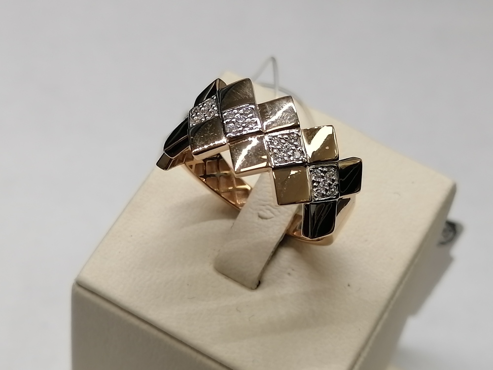 КОЛЬЦО С КАМНЯМИ (Au 585)