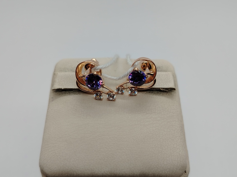 СПУС585 СЕРЬГИ ПУСЕТЫ (Au 585)