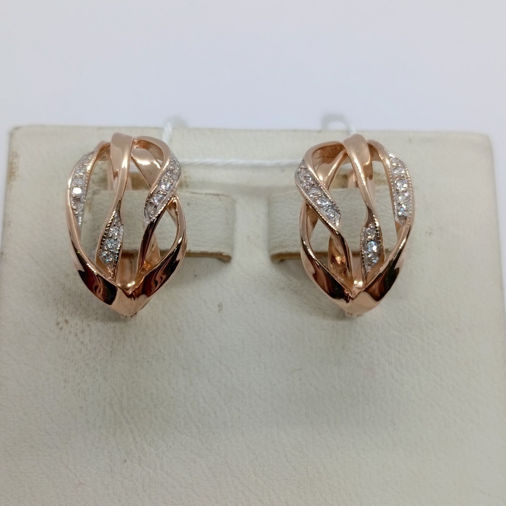 СКМИ585 СЕРЬГИ С КАМНЯМИ (Au 585)