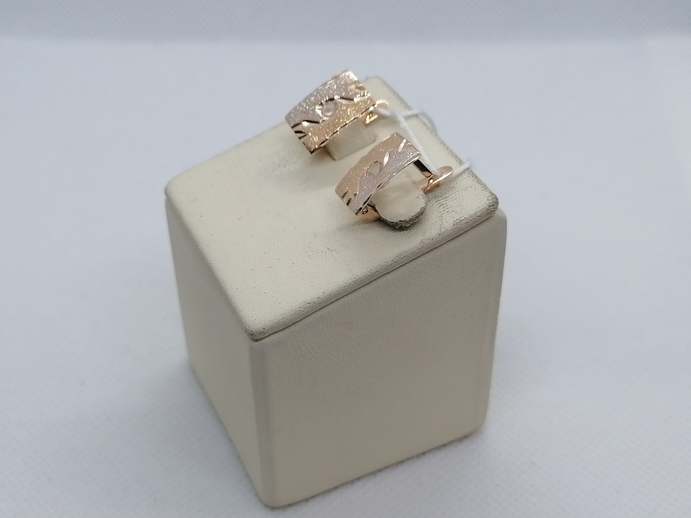 СКМ585 СЕРЬГИ С КАМНЕМ (Au 585)