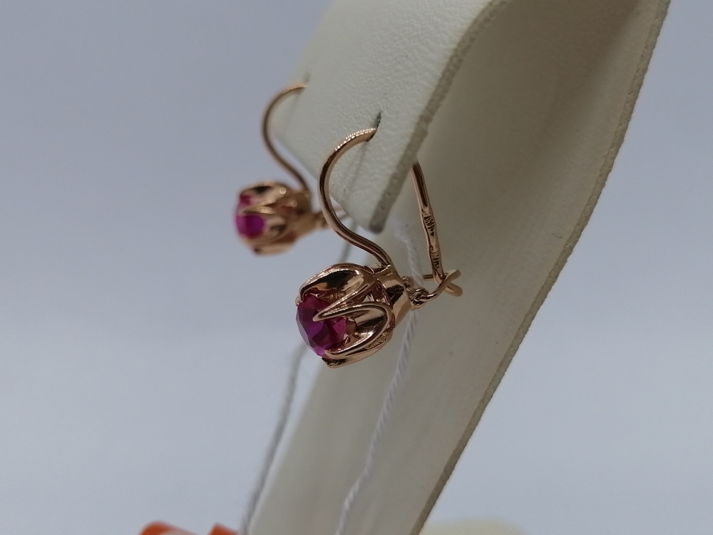 СЕРЬГИ С КАМНЕМ (Au 583)