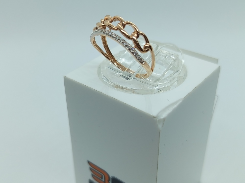 КОЛЬЦО С КАМНЯМИ (Au 585)