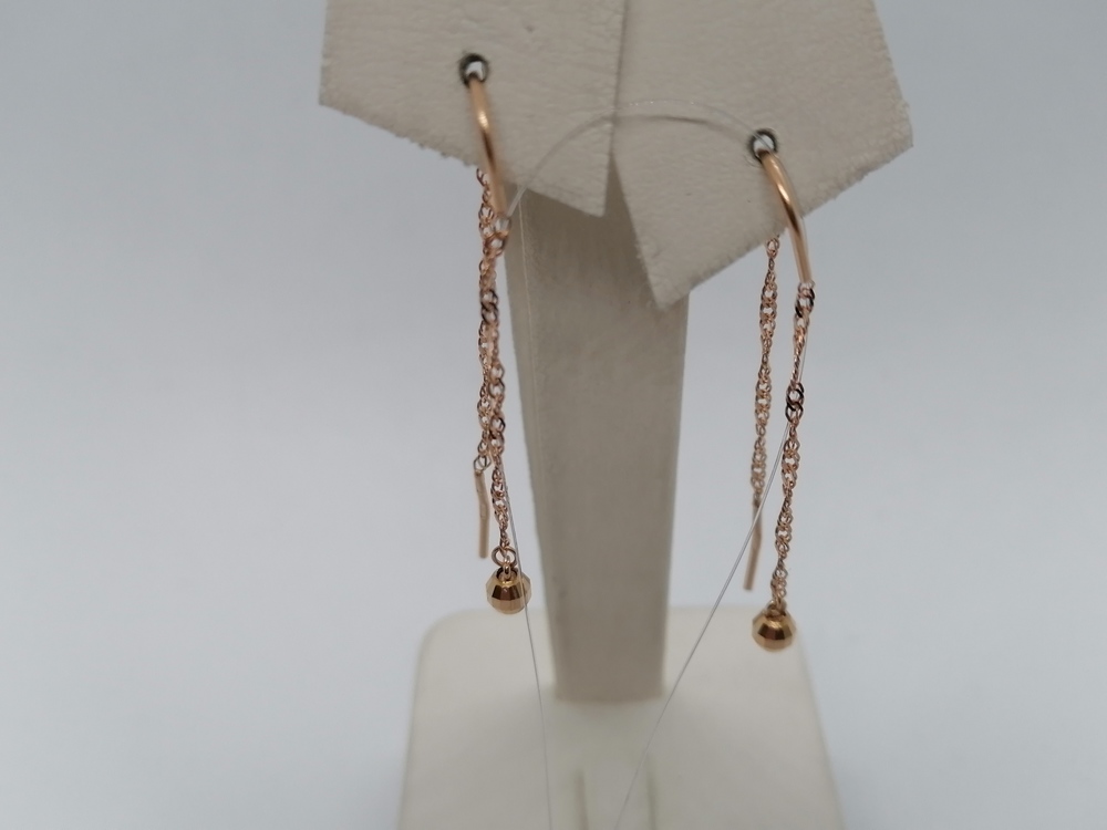 СЕРЬГИ ПРОДЕВКИ без камня (Au 585)