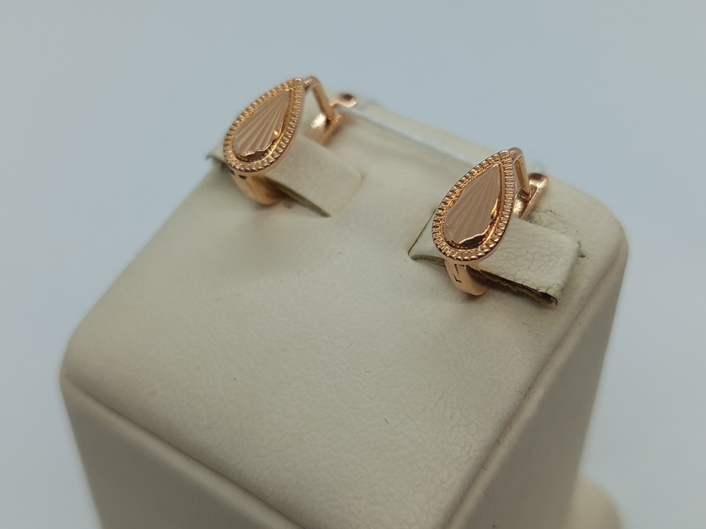 СБКМ585 СЕРЬГИ БЕЗ КАМНЯ (Au 585)