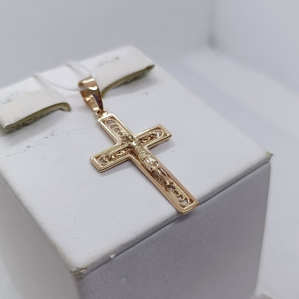 ПОДКБК585 ПОДВЕСКА КРЕСТ БЕЗ КАМНЯ (Au 585)