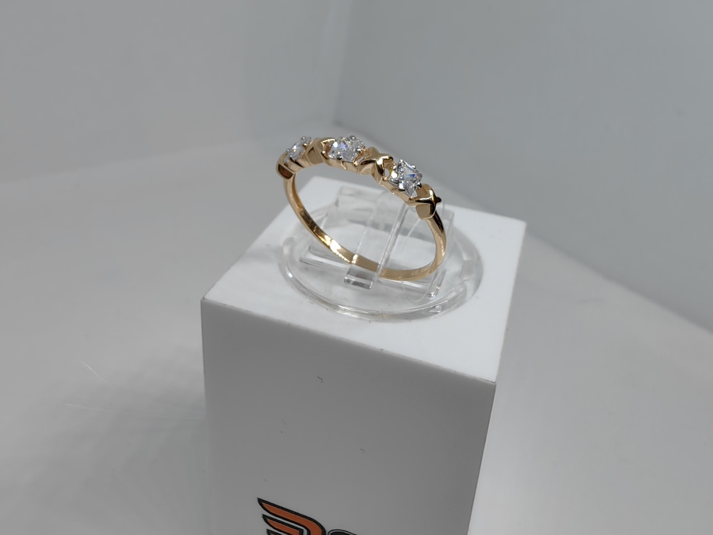 КОЛЬЦО С КАМНЯМИ (Au 585)