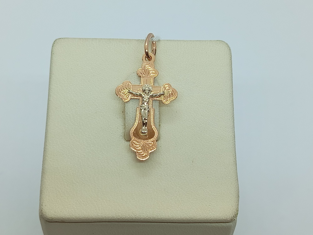 ПОДКБК585 ПОДВЕСКА КРЕСТ БЕЗ КАМНЯ (Au 585)