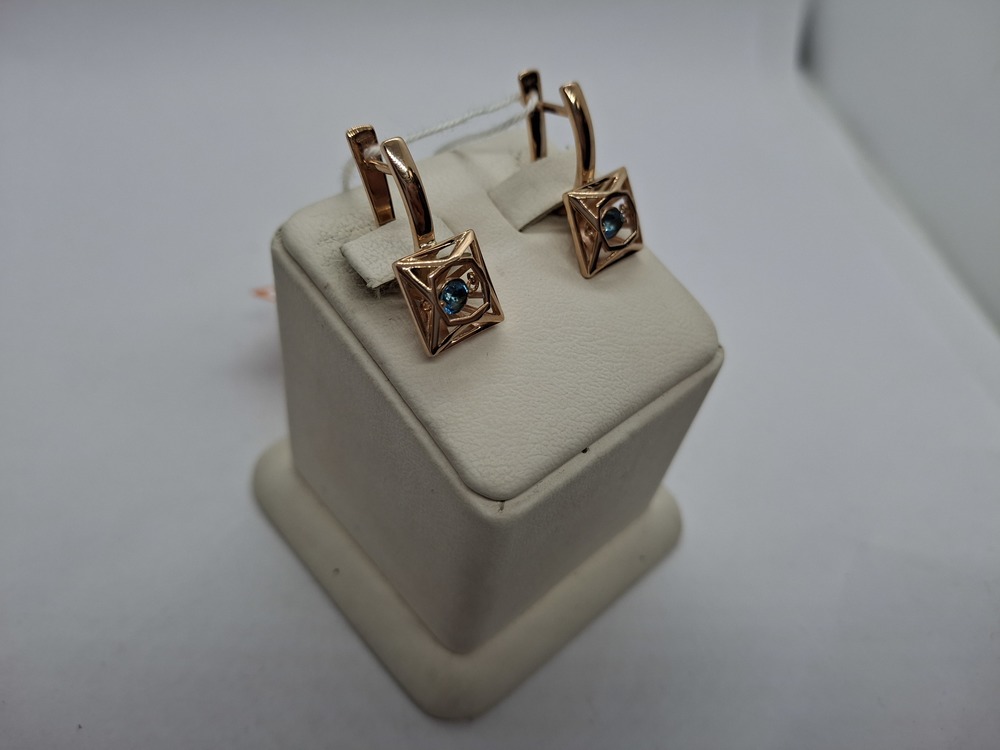 СЕРЬГИ С КАМНЕМ (Au 585)