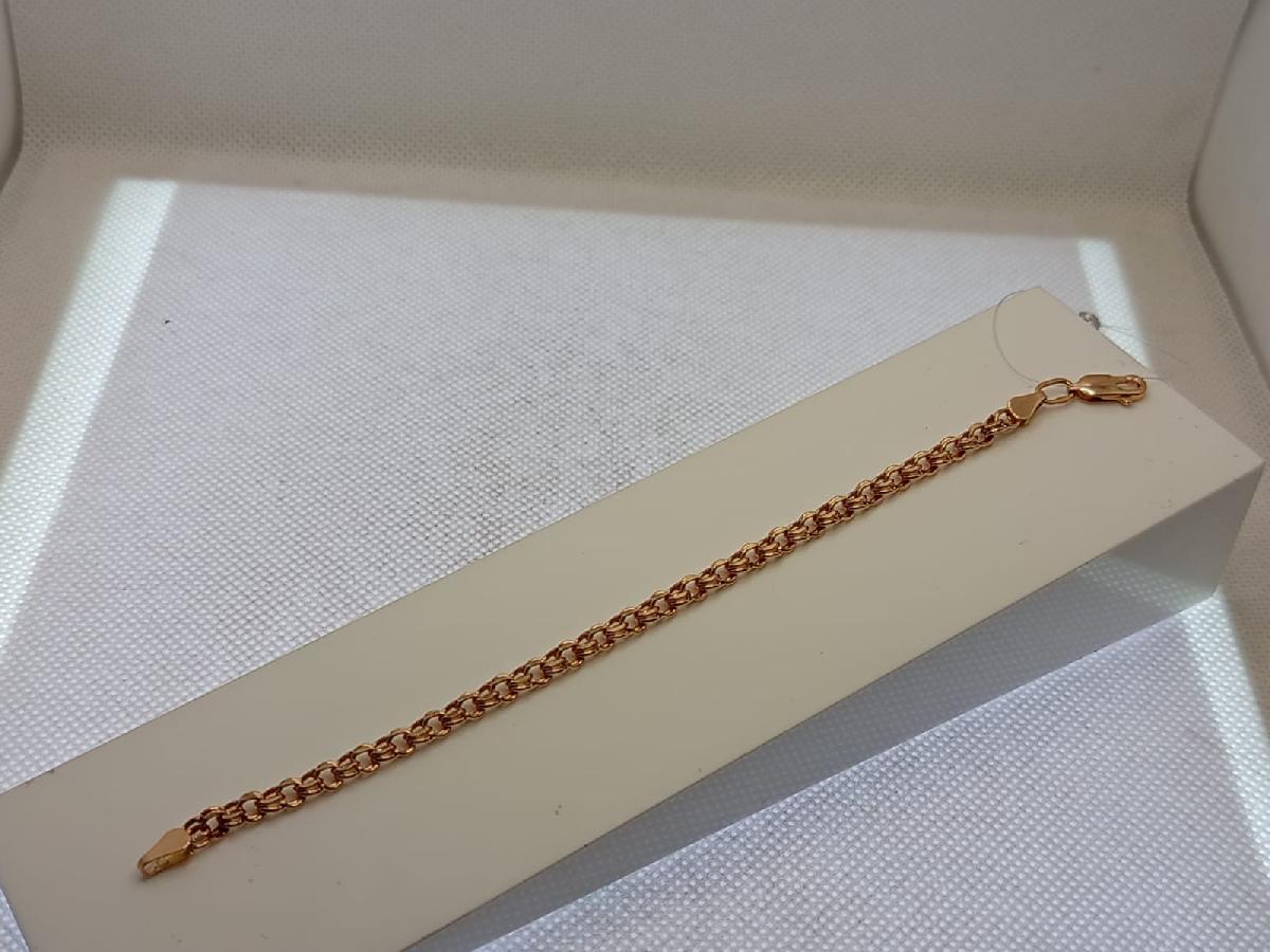 БРАСЛЕТ ПУСТОТЕЛЫЙ Бисмарк (Au 585)