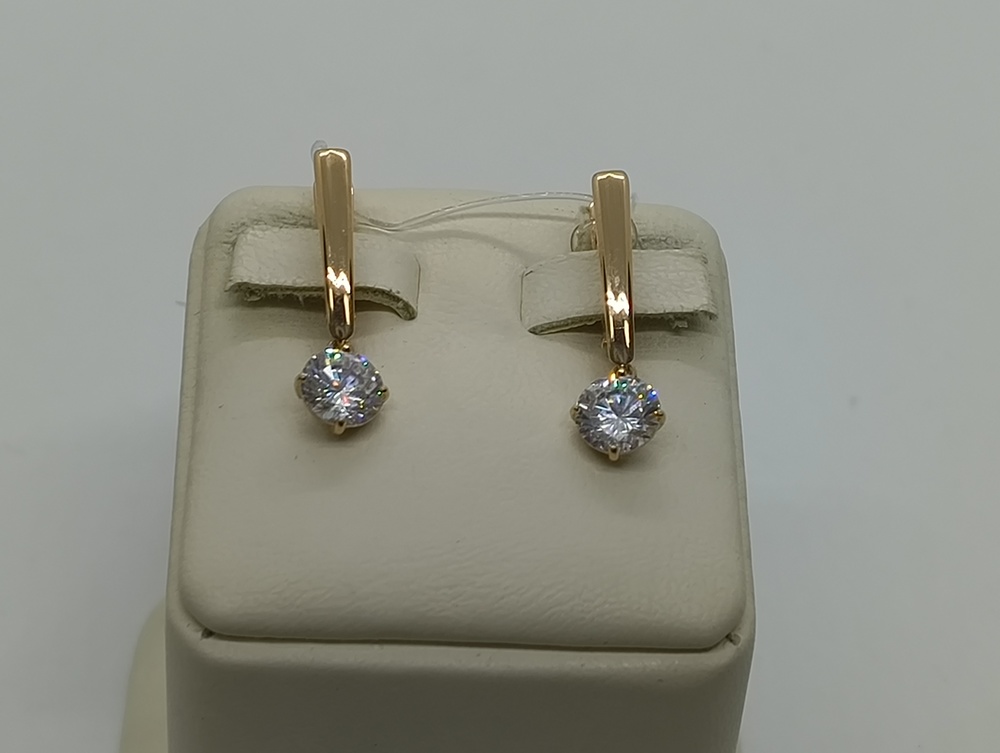 СЕРЬГИ С КАМНЕМ (Au 585)