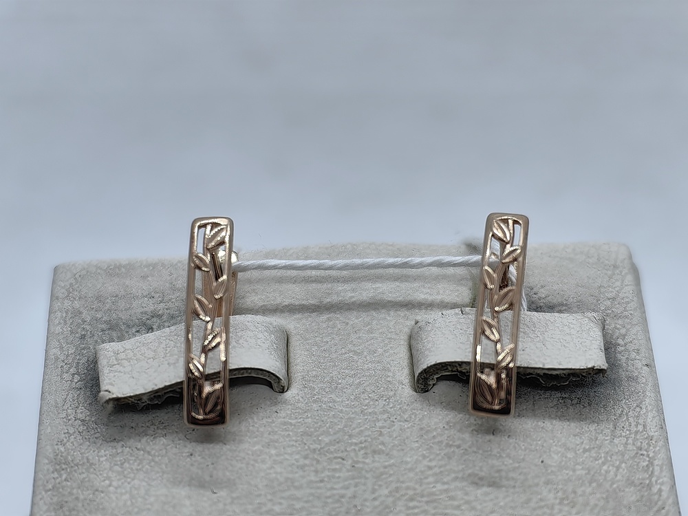 СБКМ375 СЕРЬГИ БЕЗ КАМНЯ (Au 375)