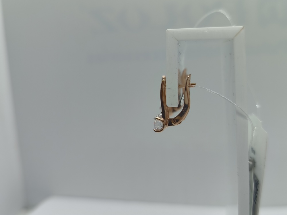 СЕРЬГИ С КАМНЕМ (Au 585)