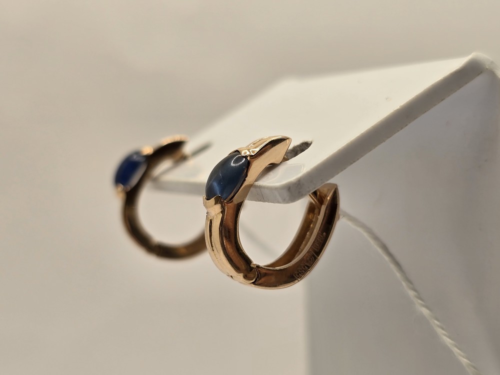 СКМ585 СЕРЬГИ С КАМНЕМ (Au 585)