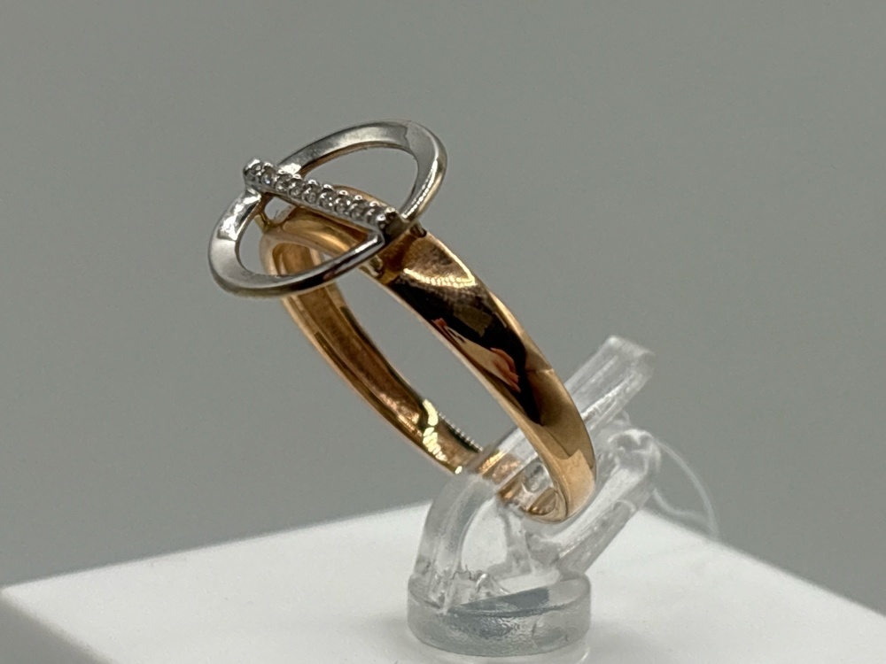 КОЛЬЦО С КАМНЯМИ (Au 585)