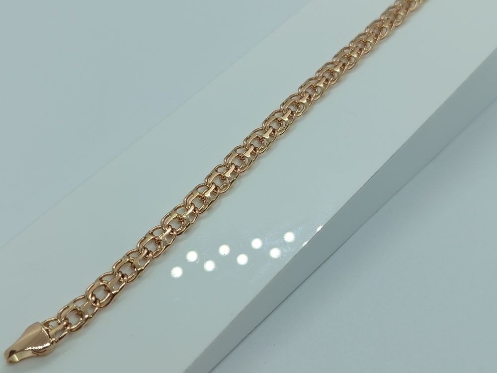 БЛБ585 БРАСЛЕТ ПОЛНОВЕСНЫЙ Бисмарк (Au 585)