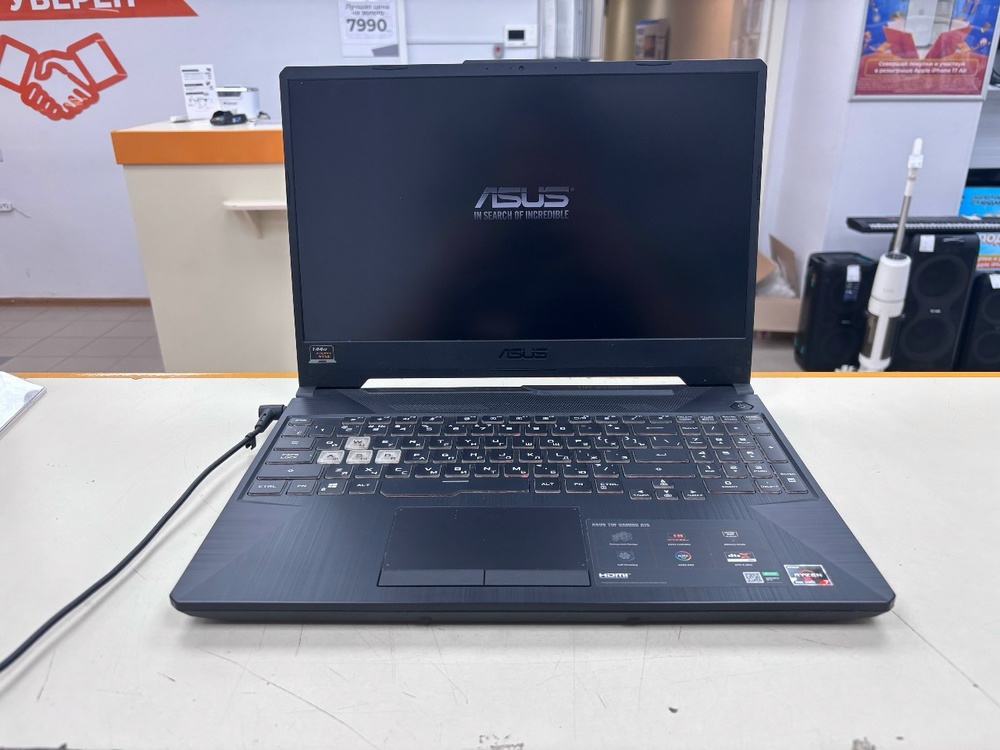 Ноутбук ASUS; Ryzen 7 4800H, GeForce GTX 1650 TI, 8 Гб, 240 Гб, Нет