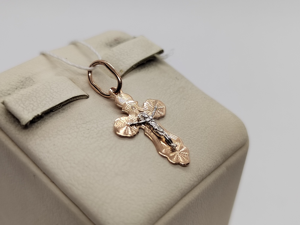 ПОДВЕСКА КРЕСТ без камня (Au 585)