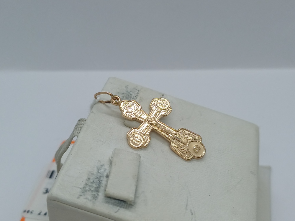 ПОДКБК585 ПОДВЕСКА КРЕСТ БЕЗ КАМНЯ (Au 585)