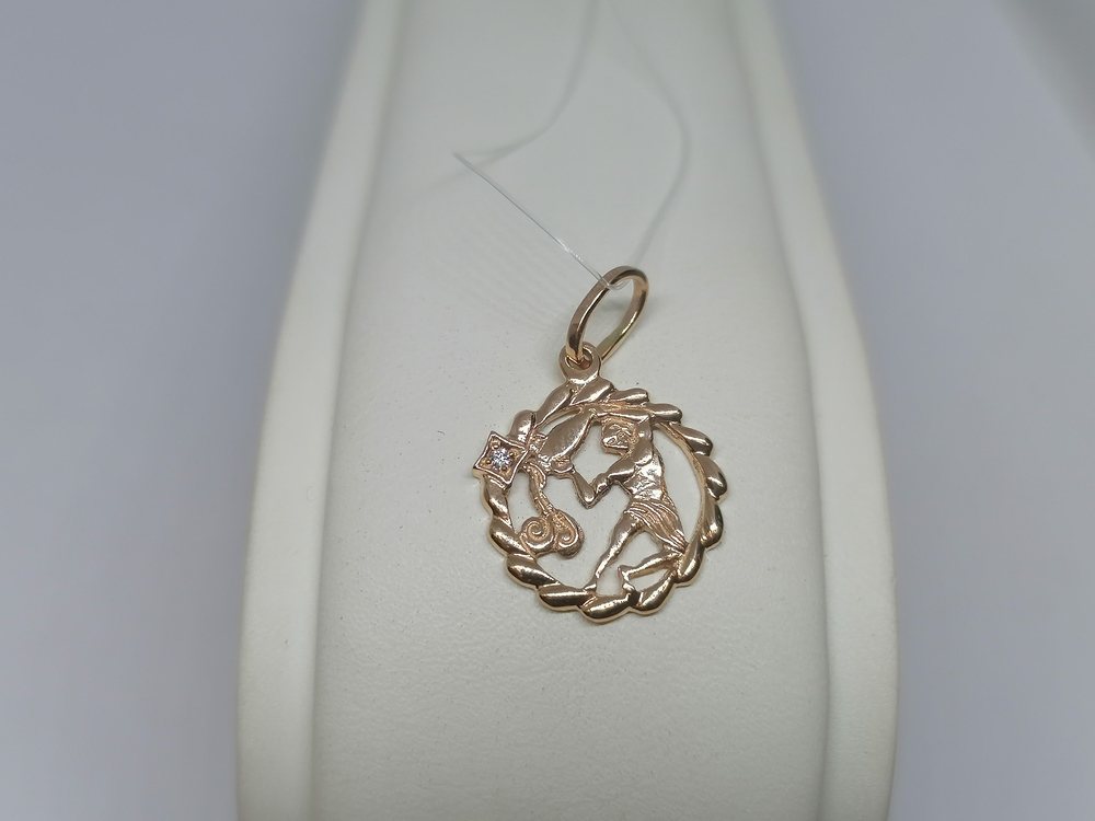 ПОДВЕСКА ЗНАК ЗОДИАКА ВОДОЛЕЙ (Au 585)