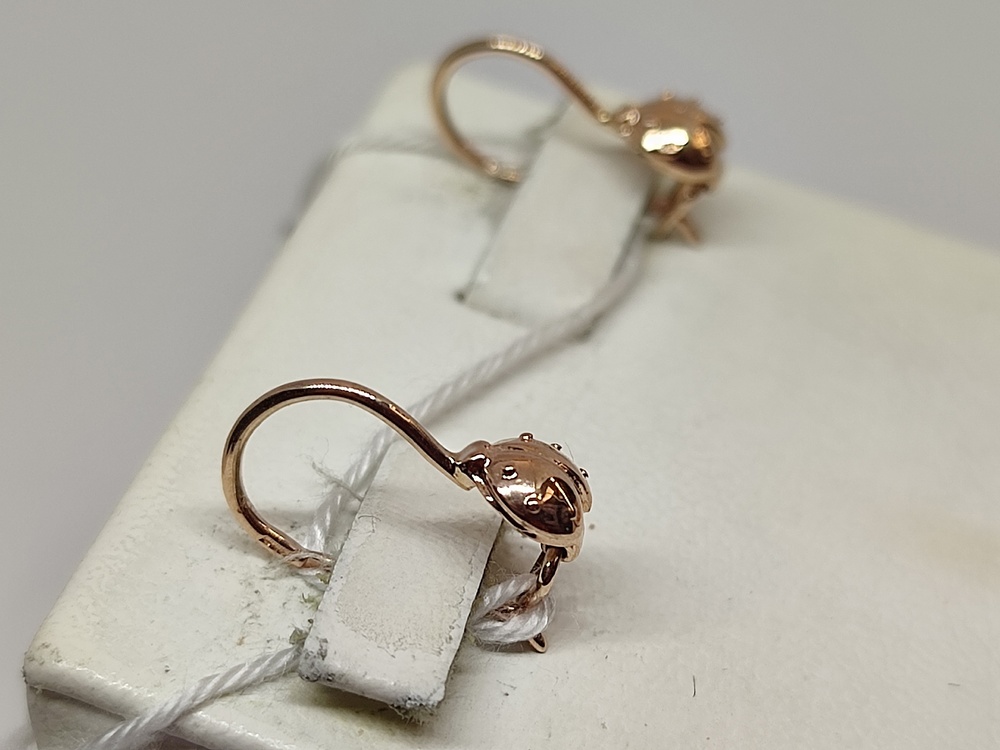 СБКМ585 СЕРЬГИ БЕЗ КАМНЯ (Au 585)