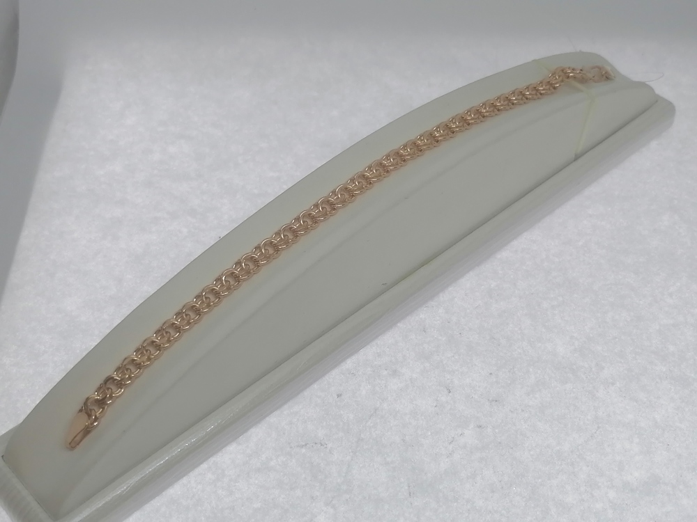 7080200-18 БРАСЛЕТ ПОЛНОВЕСНЫЙ Бисмарк (Au 585)