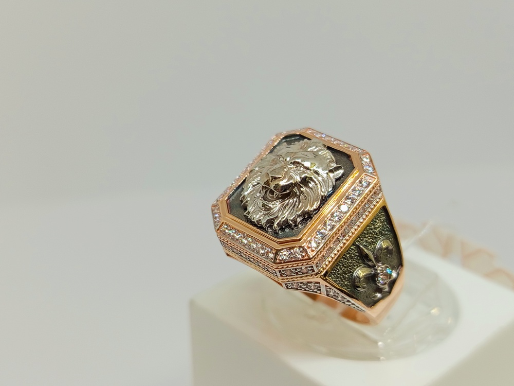 ПЕЧАТКА С КАМНЯМИ (Au 585)