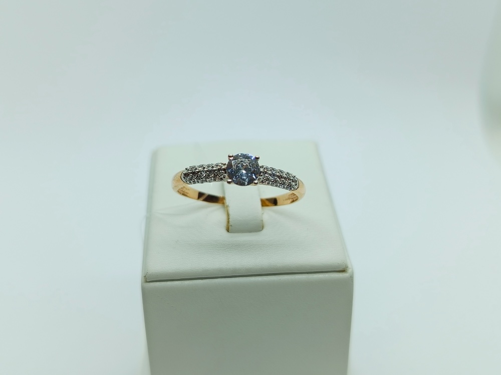 КОЛЬЦО С КАМНЯМИ (Au 585)