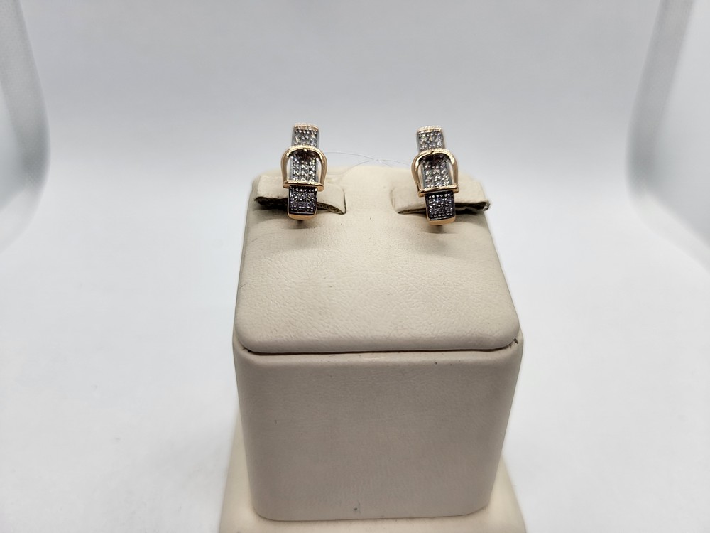 001352-1102 СЕРЬГИ С КАМНЯМИ (Au 585)