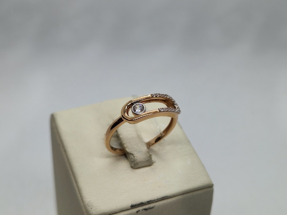 КОЛЬЦО С КАМНЯМИ (Au 585)