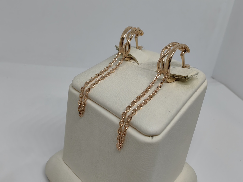 СЕРЬГИ БЕЗ КАМНЯ (Au 585)