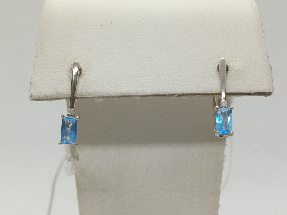 СКМИ585 СЕРЬГИ С КАМНЯМИ (Au 585)