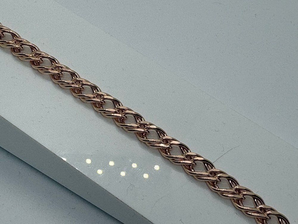 БРАСЛЕТ ПУСТОТЕЛЫЙ Ромб двойной (Au 585)