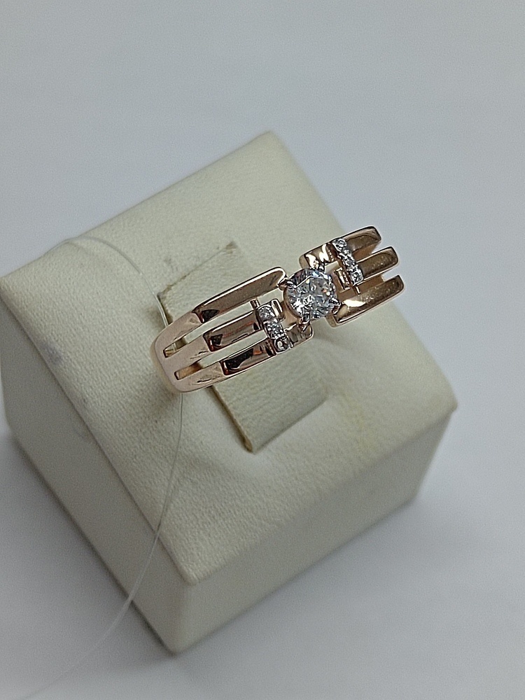 КОЛЬЦО С КАМНЯМИ (Au 585)