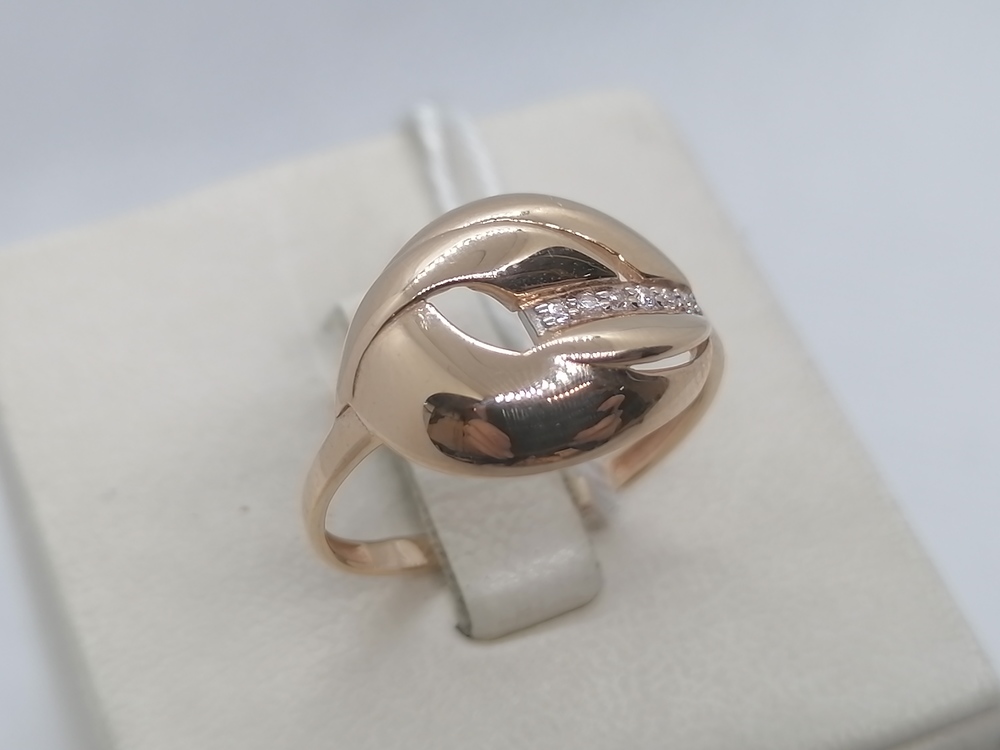 КОЛЬЦО С КАМНЯМИ (Au 585)