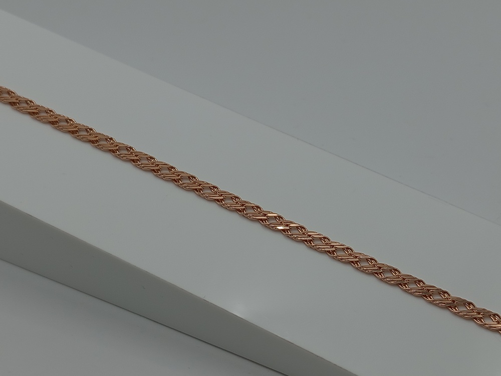 БРАСЛЕТ ПУСТОТЕЛЫЙ Ромб тройной (Au 585)