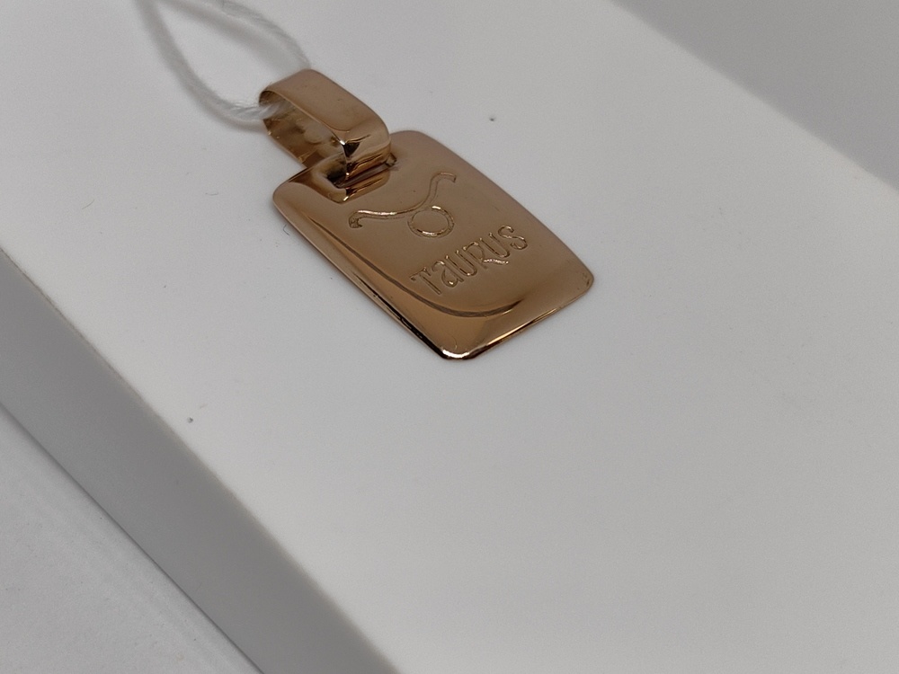 ПОДЗЗТ585 ПОДВЕСКА ЗНАК ЗОДИАКА ТЕЛЕЦ (Au 585)