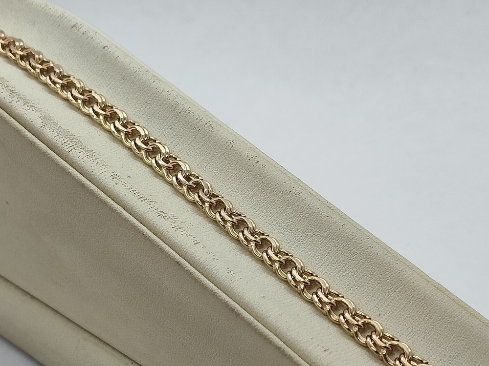 БЛБ585 БРАСЛЕТ ПОЛНОВЕСНЫЙ Бисмарк (Au 585)