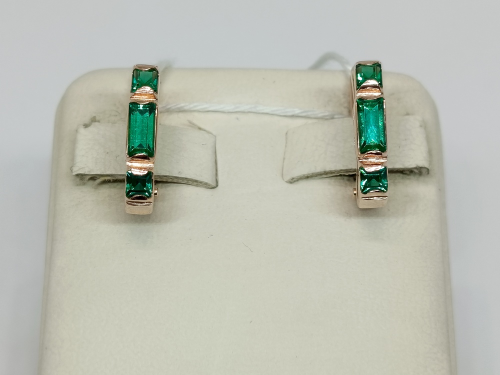 СКМИ585 СЕРЬГИ С КАМНЯМИ (Au 585)