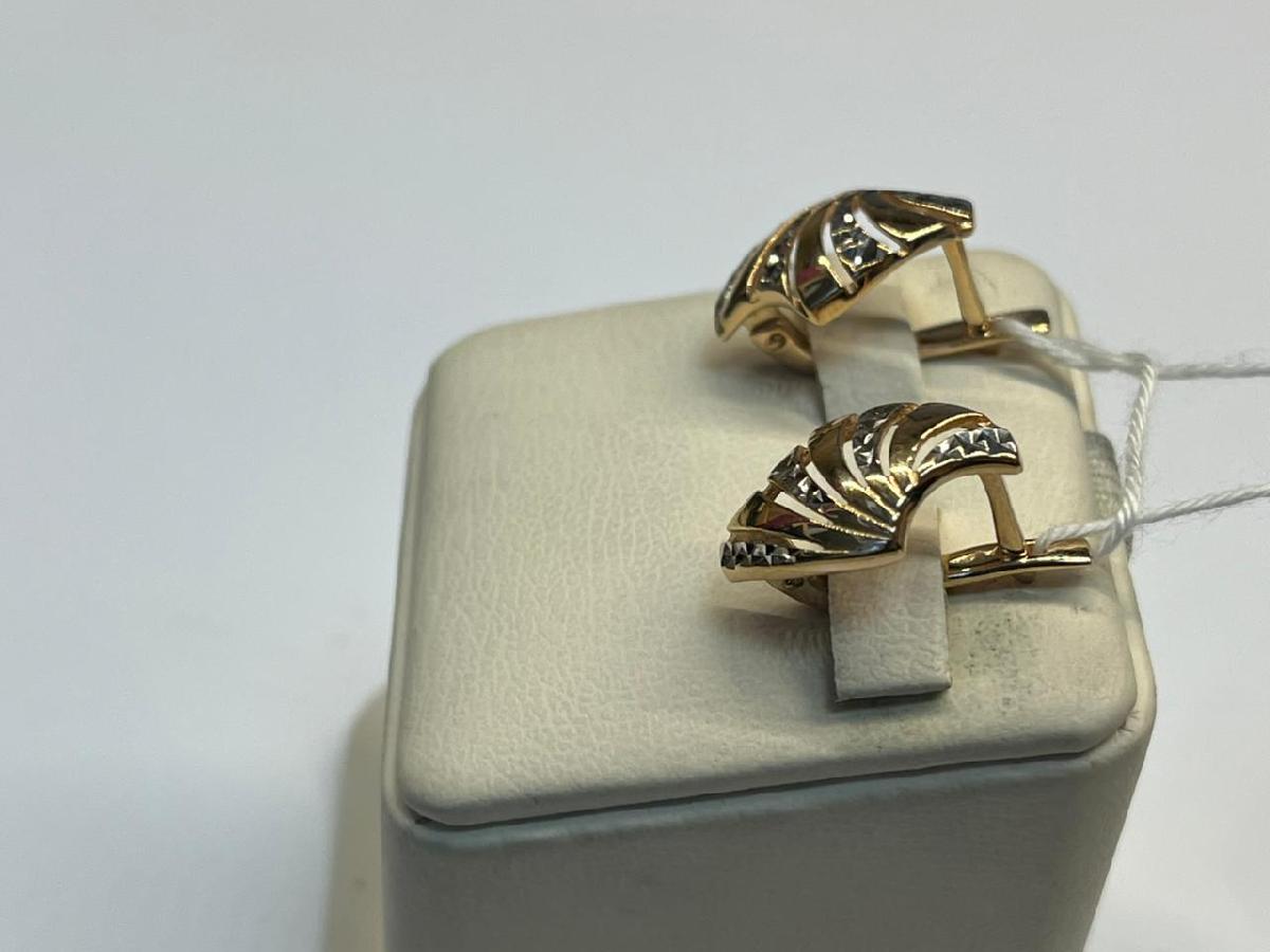 СБКМ585 СЕРЬГИ БЕЗ КАМНЯ (Au 585)