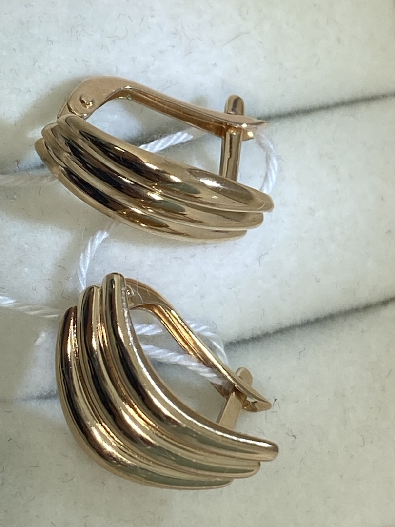 СЕРЬГИ БЕЗ КАМНЯ (Au 585)