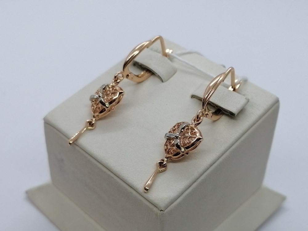 СБКМ585 СЕРЬГИ БЕЗ КАМНЯ (Au 585)