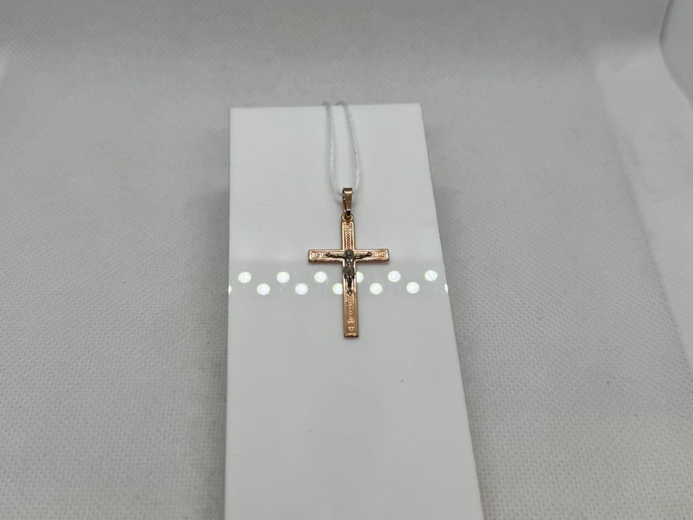 ПОДКБК585 ПОДВЕСКА КРЕСТ БЕЗ КАМНЯ (Au 585)