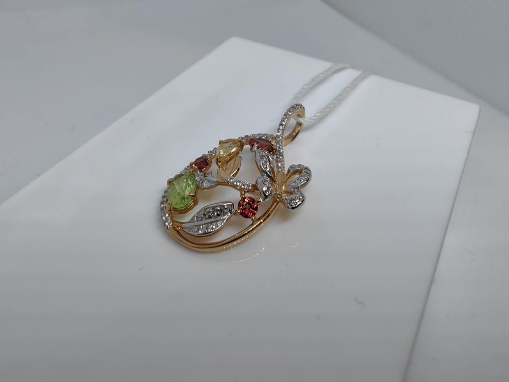 ПОДВЕСКА С КАМНЯМИ (Au 585)