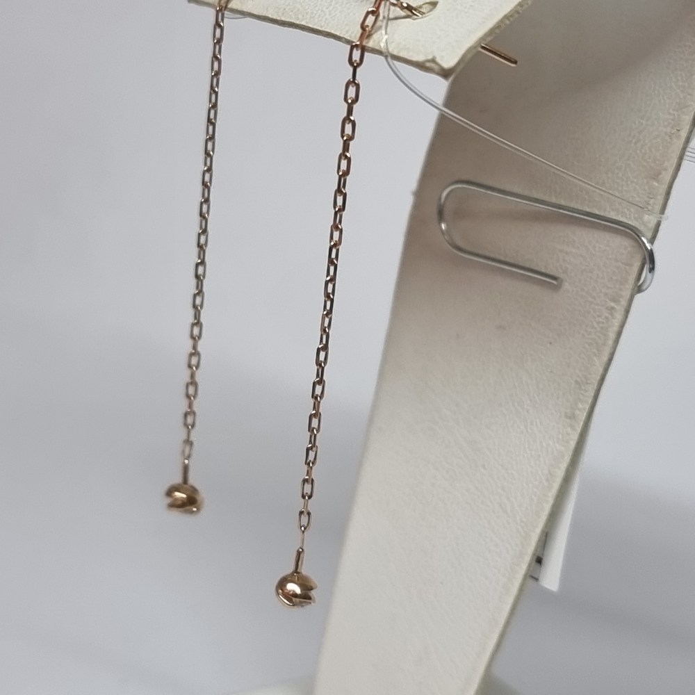 СЕРЬГИ ПРОДЕВКИ с камнем (Au 585)