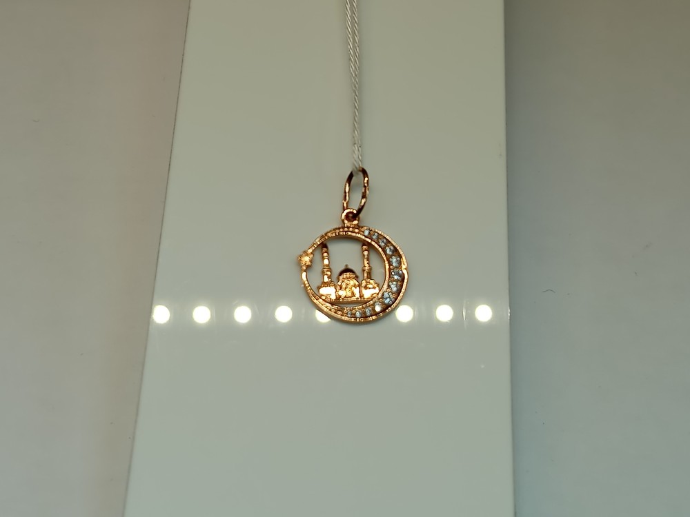 ПОДМКИ585 ПОДВЕСКА МЕЧЕТЬ С КАМНЯМИ (Au 585)