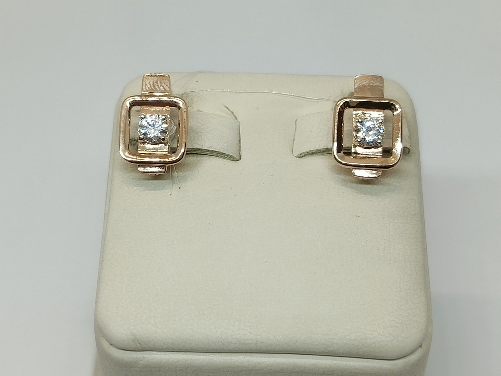 СЕРЬГИ С КАМНЕМ (Au 585)