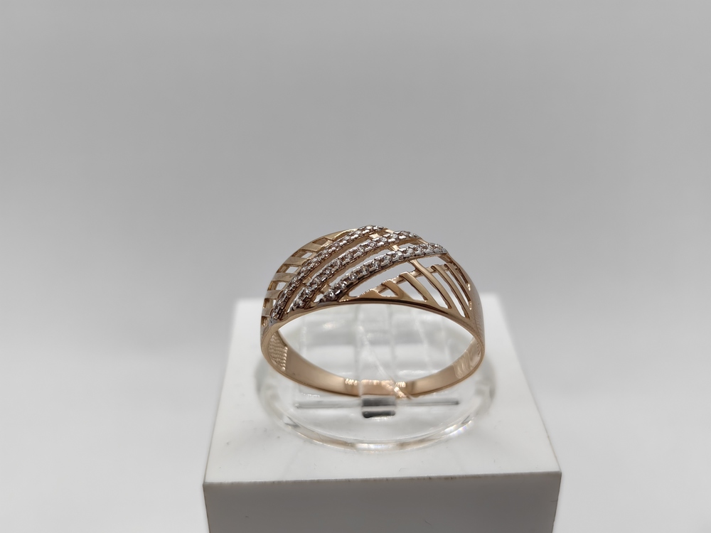 КОЛЬЦО С КАМНЯМИ (Au 585)