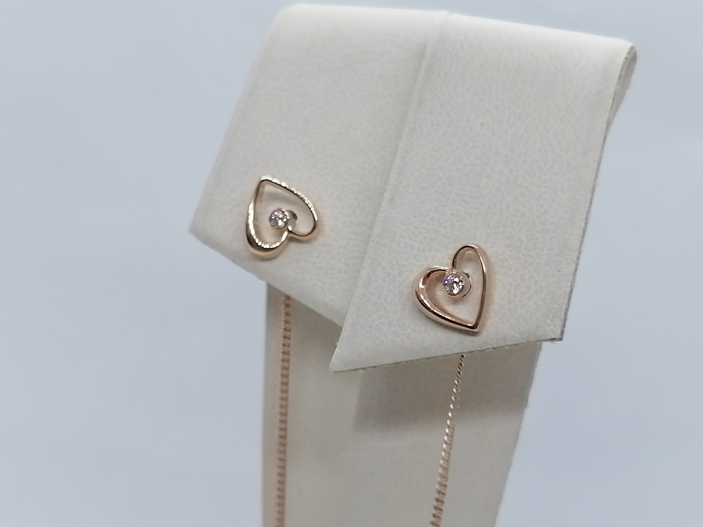 СЕРЬГИ ПРОДЕВКИ с камнем (Au 585)