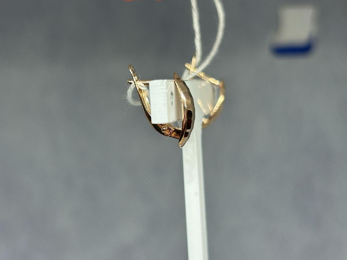 СБКМ585 СЕРЬГИ БЕЗ КАМНЯ (Au 585)